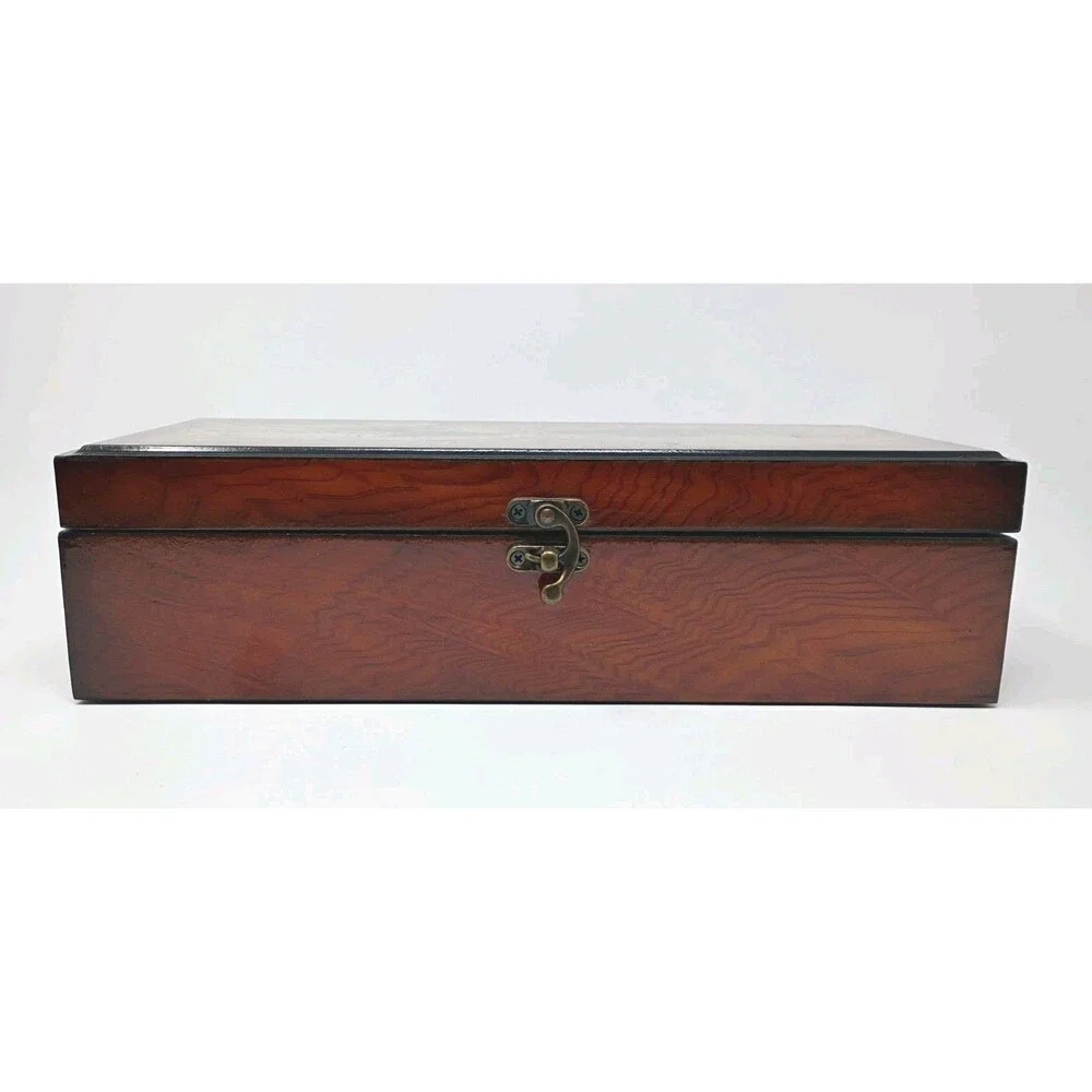 Beautiful Jewelry Multipurpose Box Wood Velvet World Map Keepsake